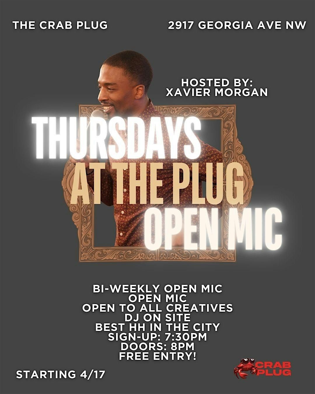 Thursdays At The Plug Open Mic: Presented by Crab Plug, 18 September | Event in Washington | AllEvents