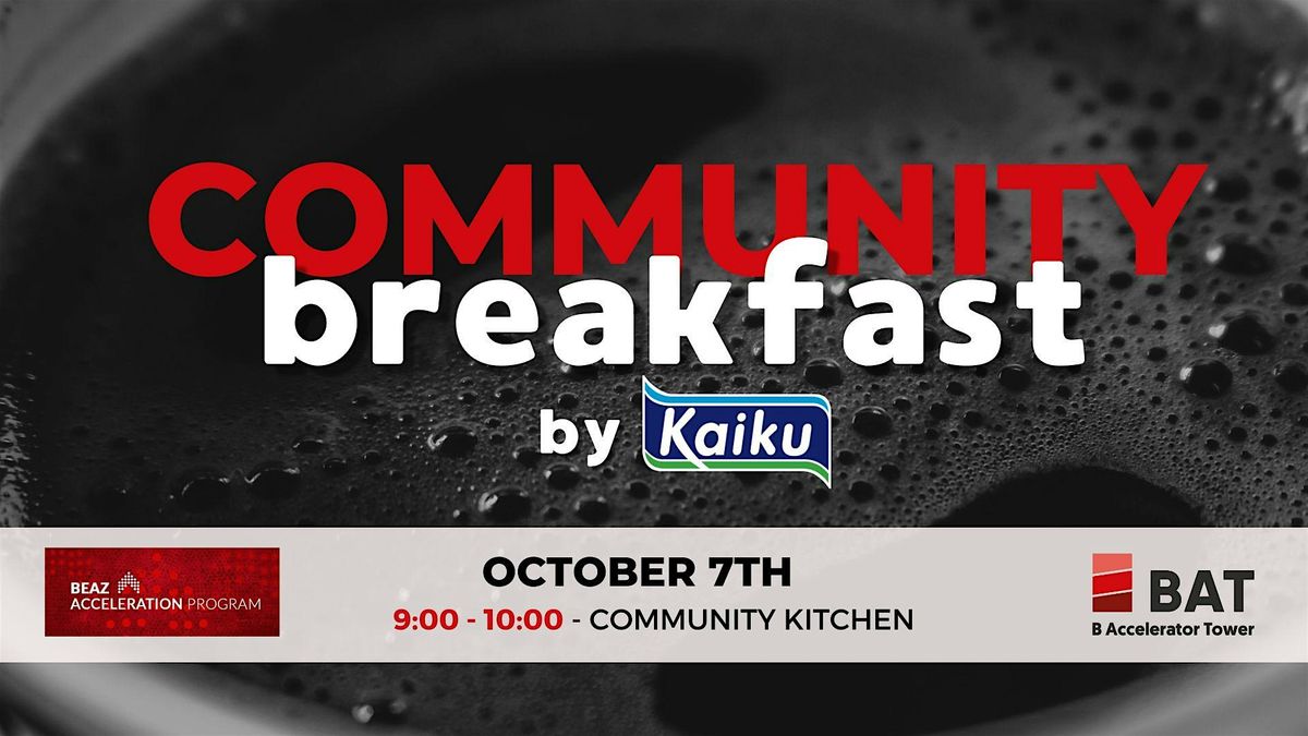 COMMUNITY BREAKFAST - BEAZ ACCELERATION PROGRAM, 7 October | Event in Bilbao | AllEvents