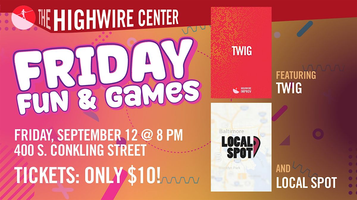 Friday Fun and Games: Improv at The Highwire Center!, 12 September | Event in Baltimore | AllEvents