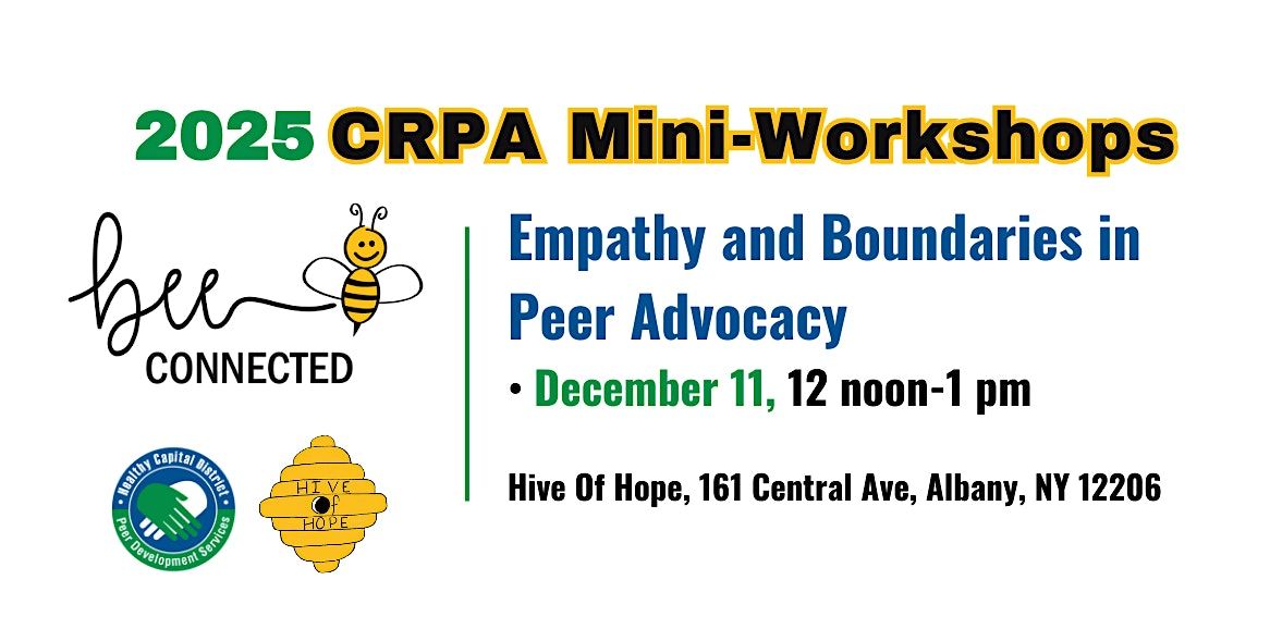 Empathy and Boundaries in Peer Advocacy, 11 December | Event in Albany | AllEvents
