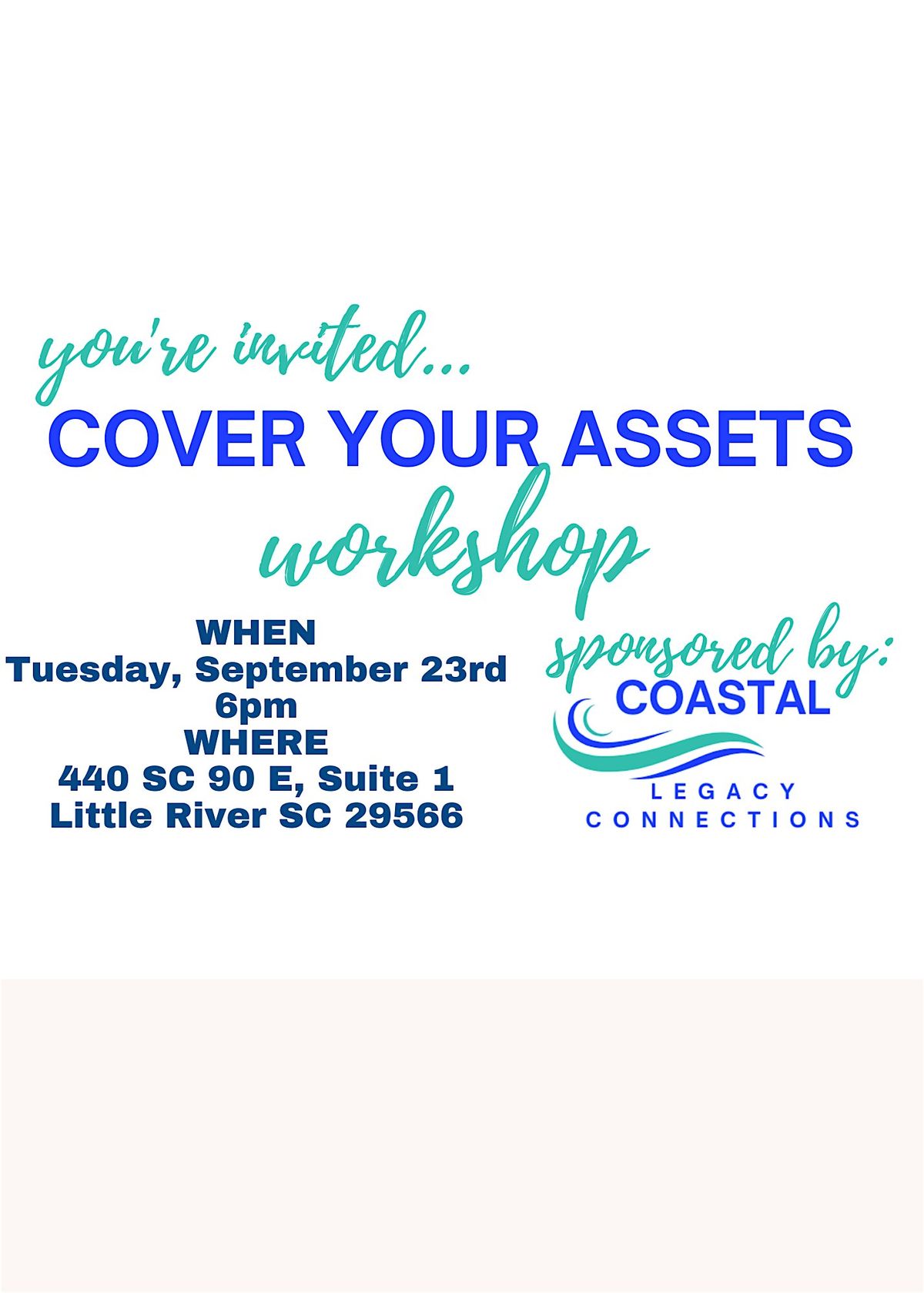COVER YOUR ASSETS - Protect Your Property and Your Legacy, 23 September | Event in Little River | AllEvents