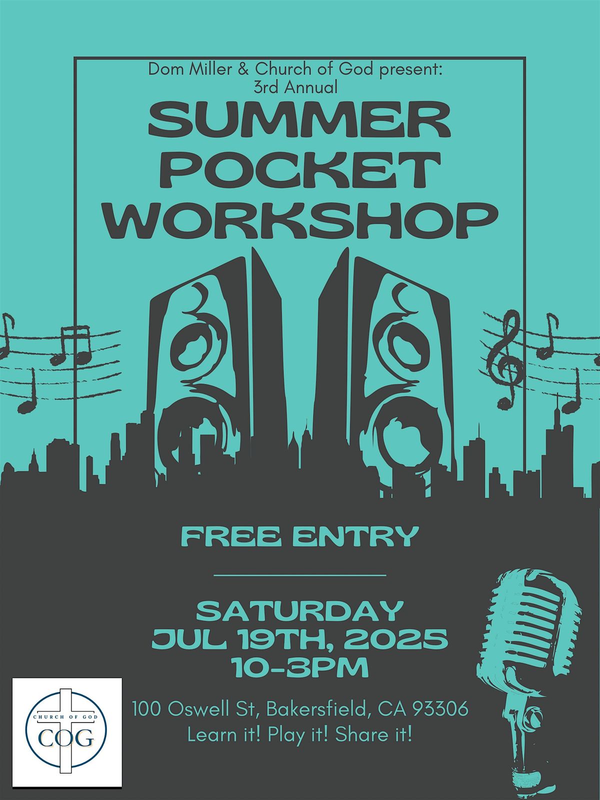 3rd Annual Summer Pocket Workshop, 19 July | Event in Bakersfield | AllEvents