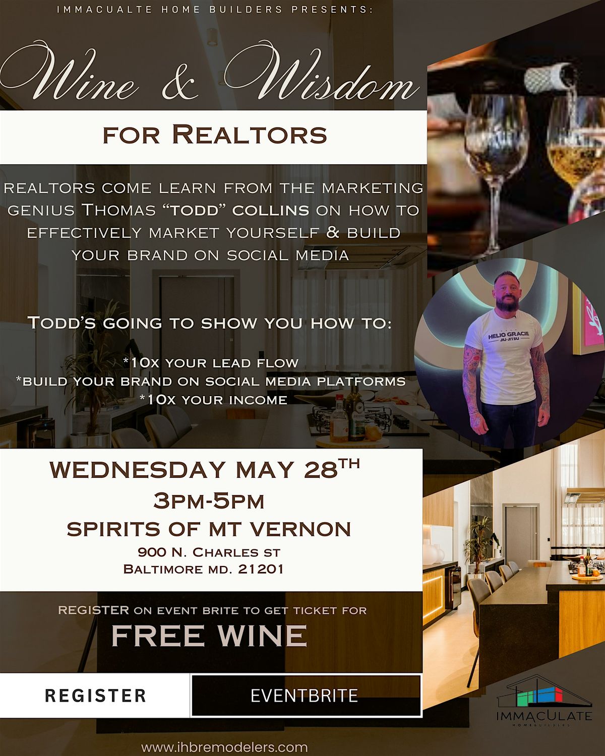 WINE and WISDOM for Realtors, 28 May | Event in Baltimore | AllEvents