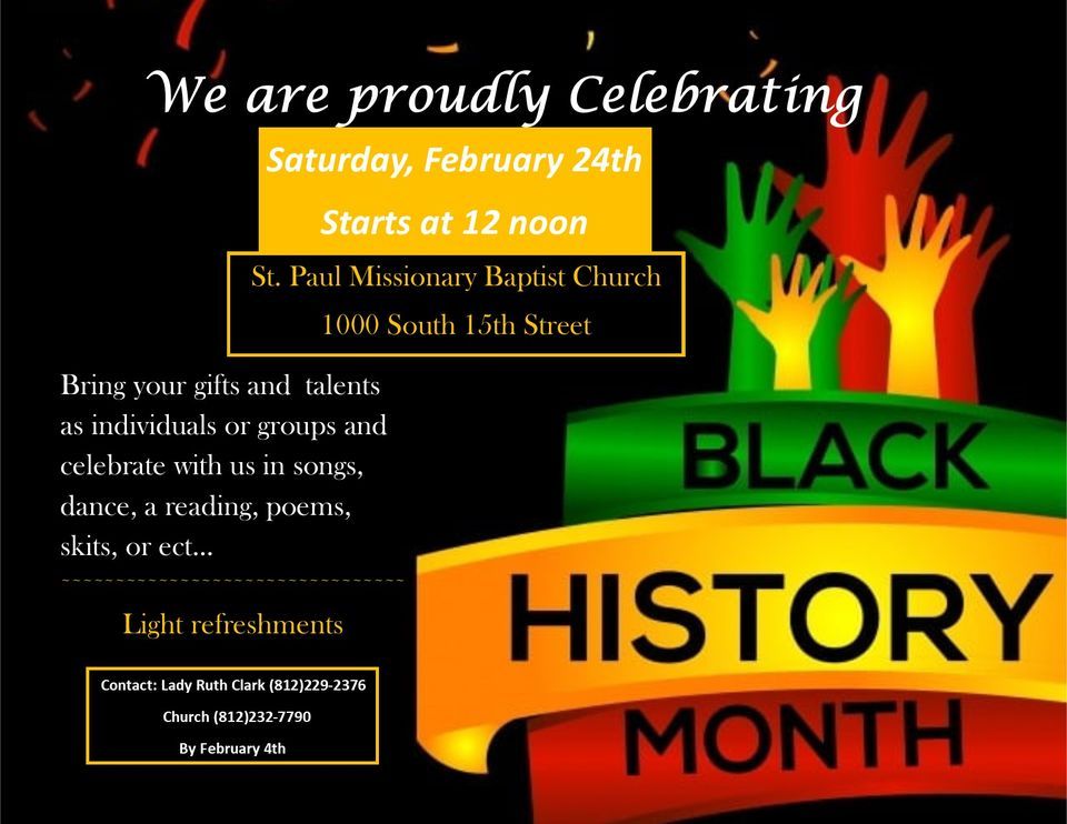 Black History Month Celebration, St. Paul Missionary Baptist Church
