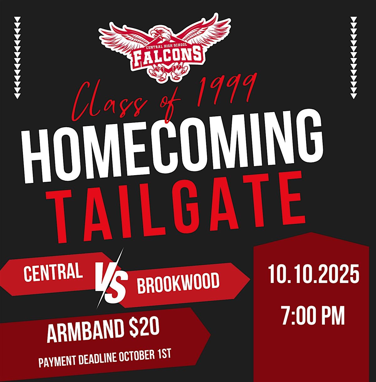 2025 Central High School Class of 1999 Homecoming Tailgate, 10 October | Event in Tuscaloosa | AllEvents