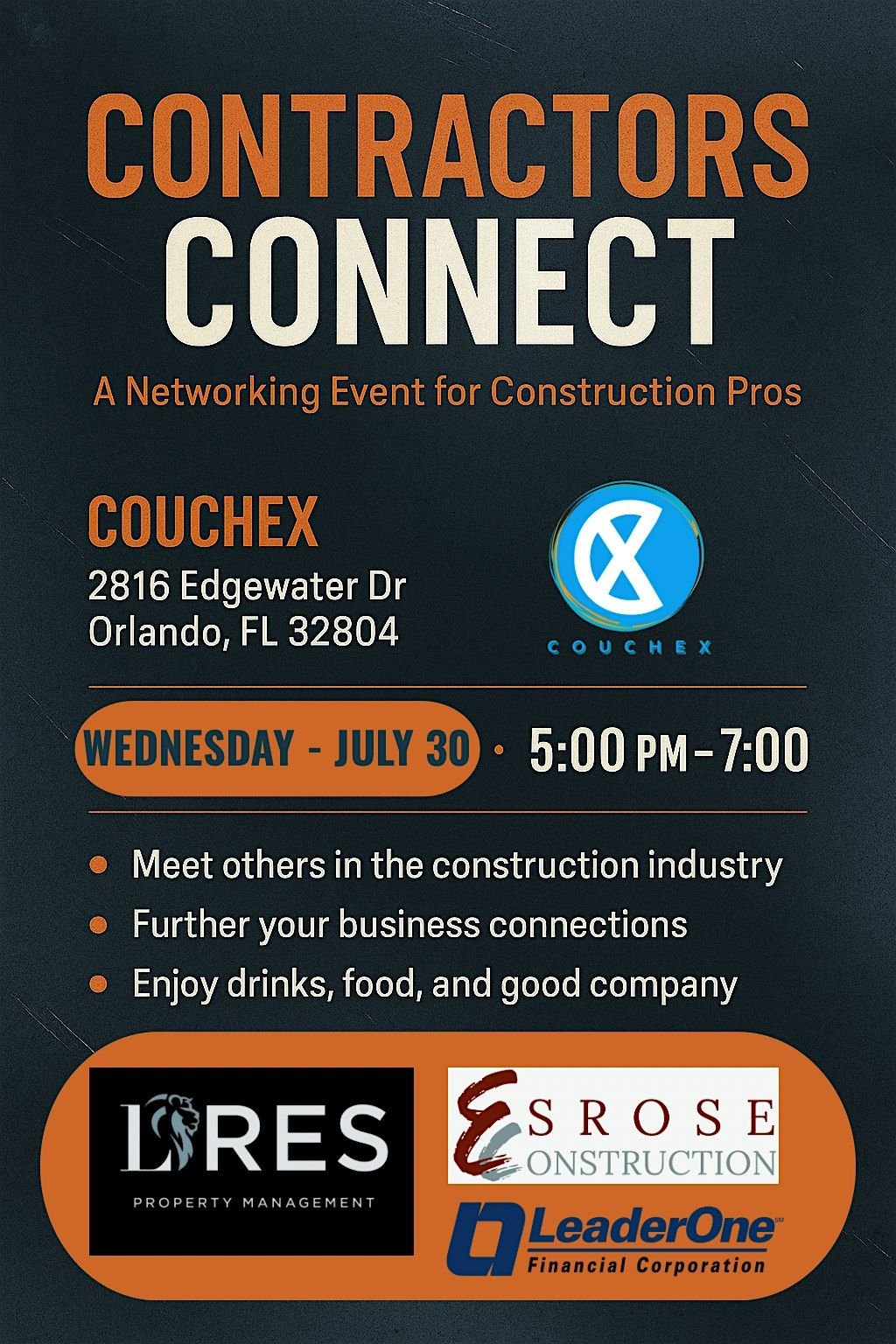 Contractors Connect - Networking Event!, 30 July | Event in Orlando | AllEvents