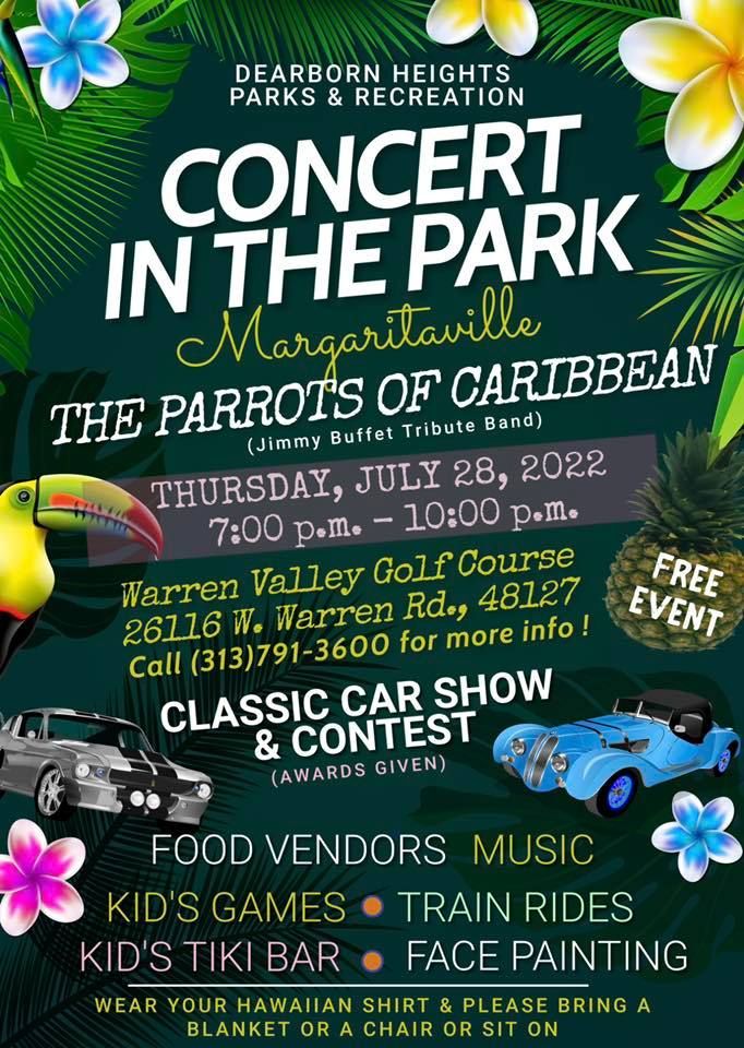 Concert in the Park Margaritaville & Classic Car Show Night, 26116 W