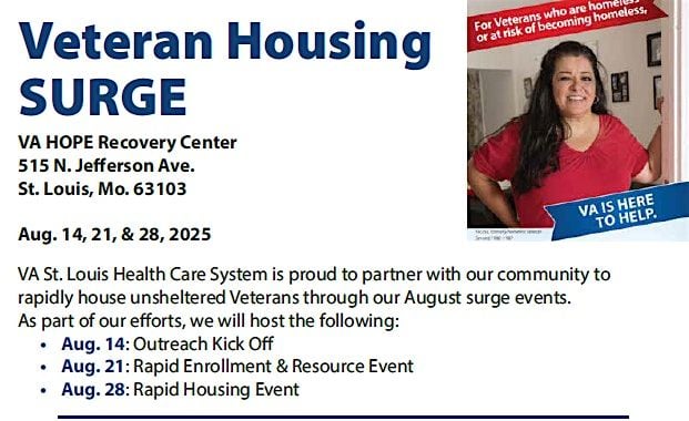 Veteran Housing Surge- Rapid Enrollment & Resource Vendor Registration, 21 August | Event in St. Louis