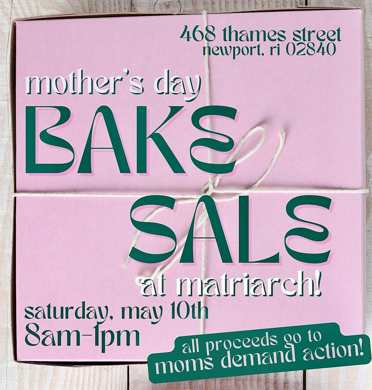 Mother's Day Fundraiser Bake Sale at Matriarch, 10 May | Event in Newport | AllEvents