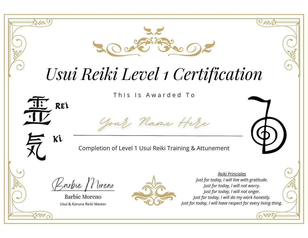 Usui Reiki Level 1 Certification/Training with Attunement, 19 July | Event in Tustin | AllEvents