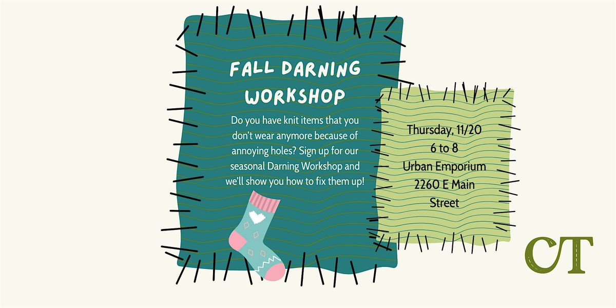 Mending Workshop - Fall Darning Class, 20 November | Event in Bexley | AllEvents