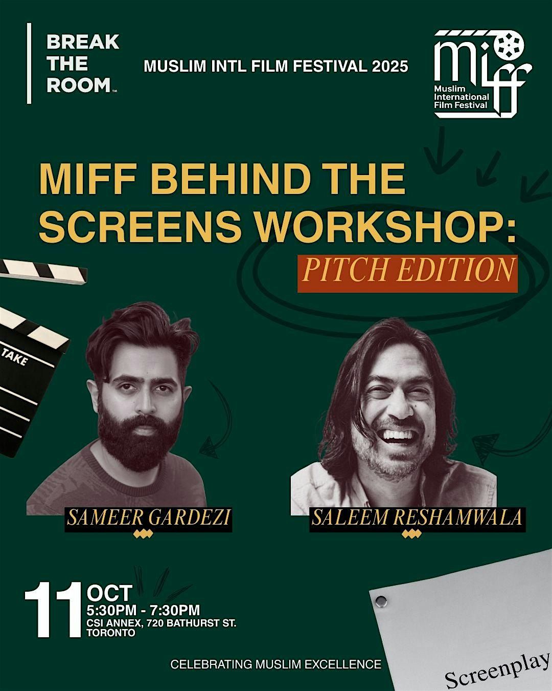 MIFF Behind the Screens Workshop: Pitch Edition, 11 October | Event in Toronto | AllEvents