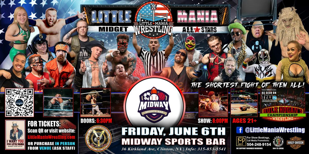 Bartlett, IL - Little Mania Midget Wrestling @ Midway Sports Bar, 6 June | Event in Bartlett | AllEvents