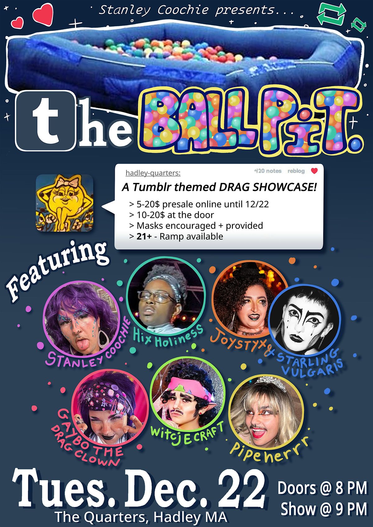 The Ball Pit: A Tumblr Drag Show, 23 December | Event in Hadley | AllEvents