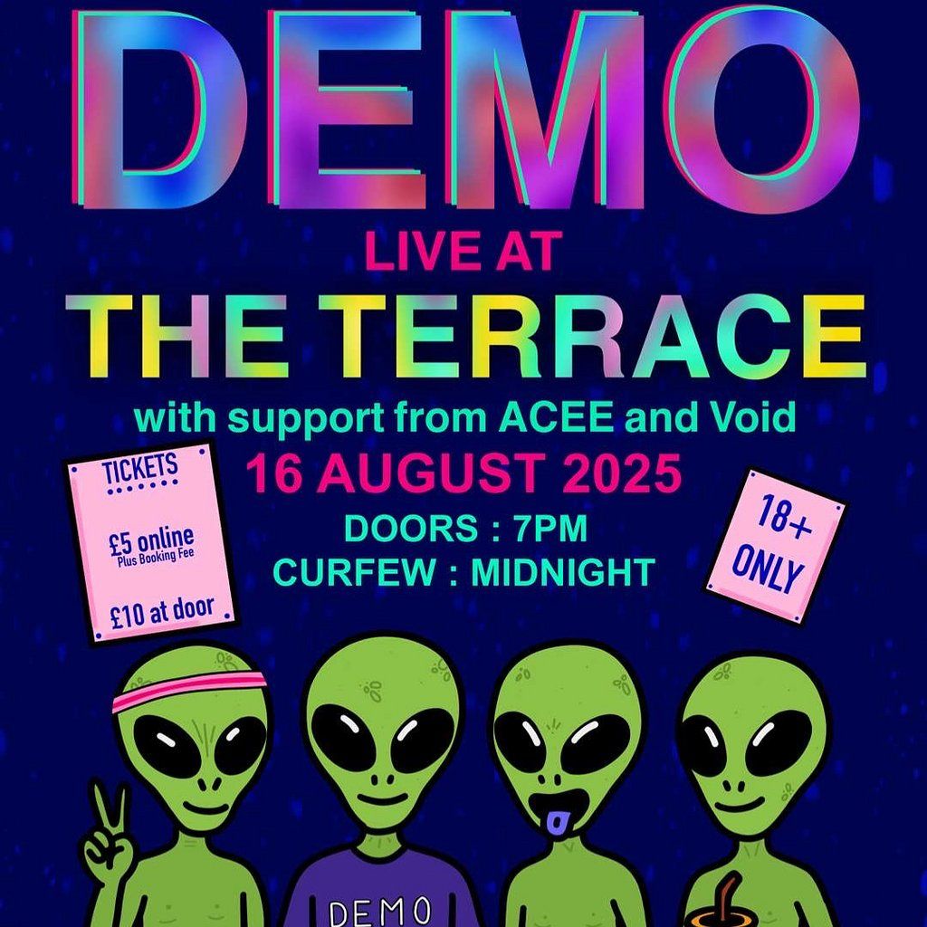DEMO - live at the terrace, 16 August | Event in Falkirk | AllEvents