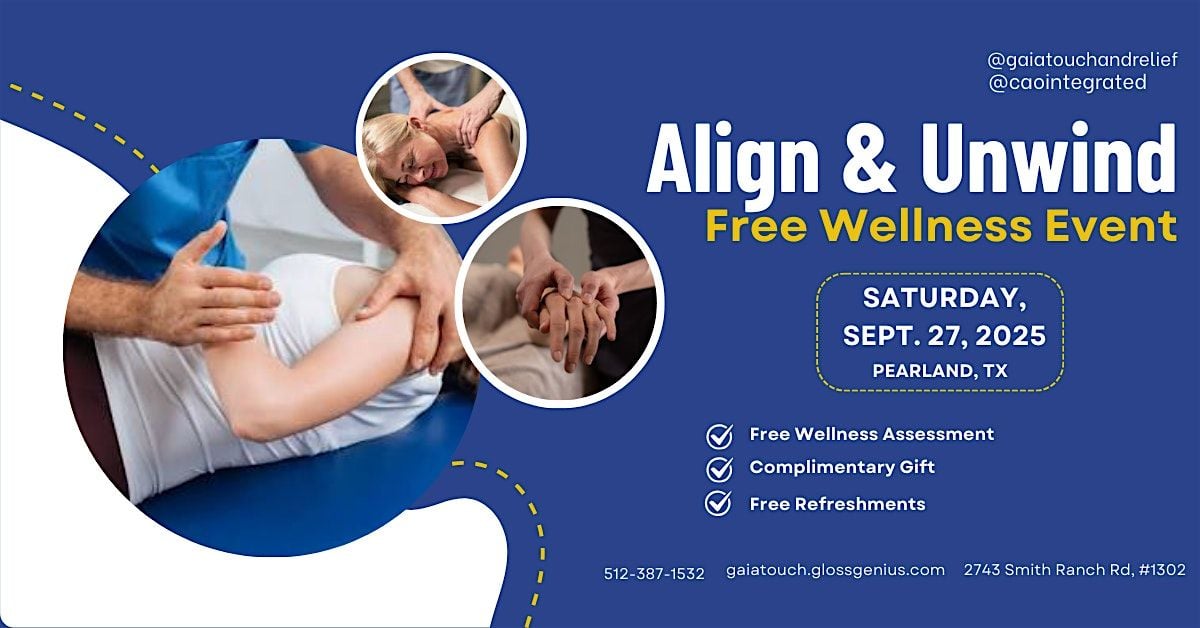 ALIGN AND UNWIND, 27 September | Event in Pearland | AllEvents