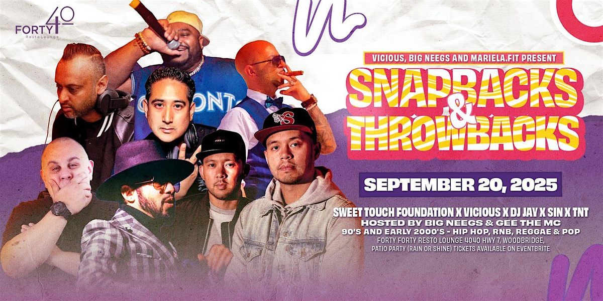 The return of SNAPBACKS & THROWBACKS, 20 September | Event in Vaughan | AllEvents