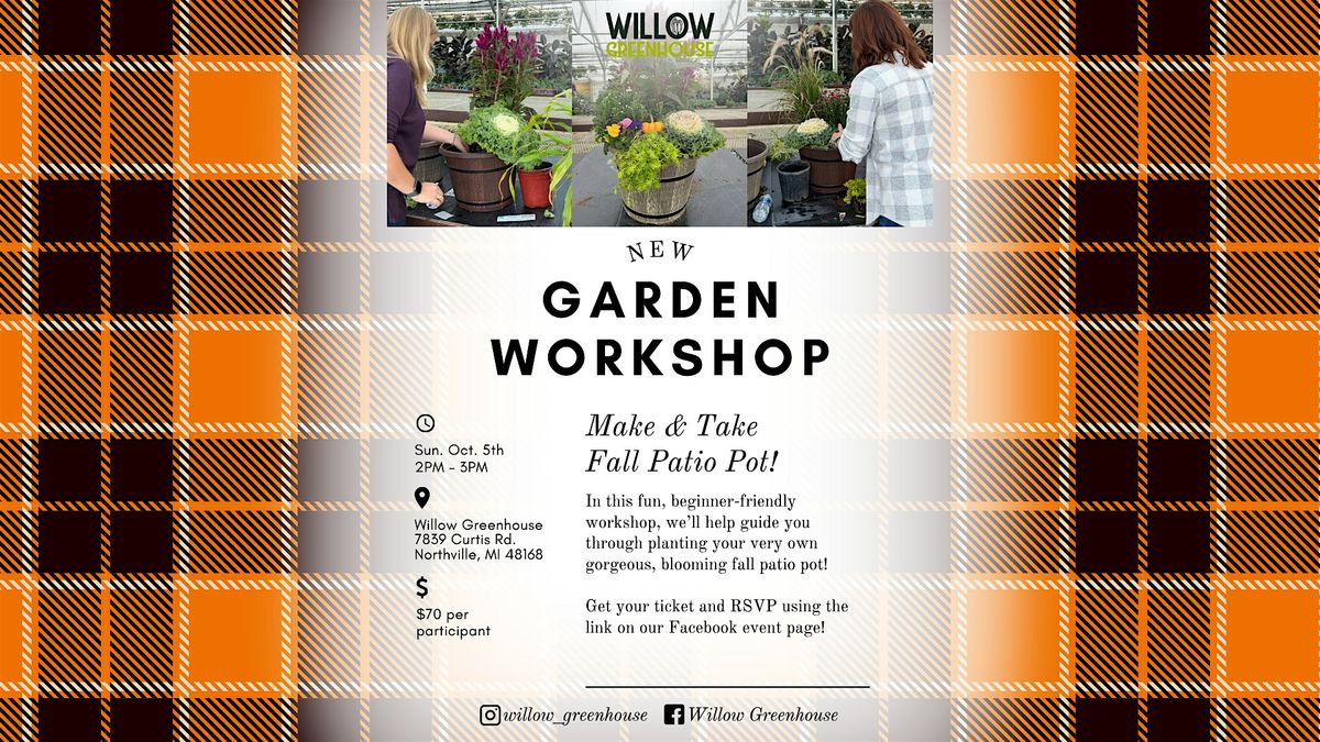 10/5 Fall Patio Pot Make & Take Workshop, 5 October | Event in Northville | AllEvents