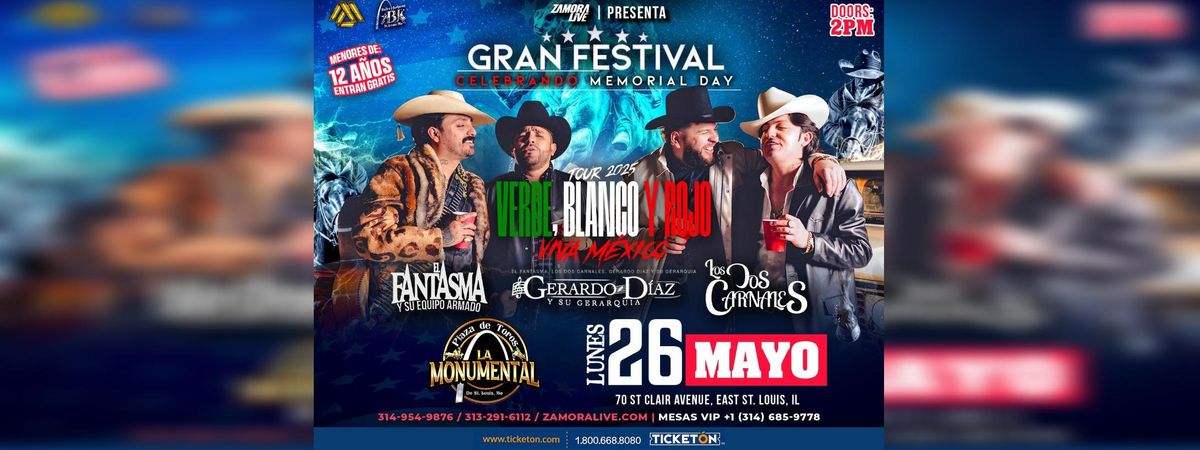 VERDE BLANCO Y ROJO TOUR 2025, 26 May | Event in National Stock Yards | AllEvents
