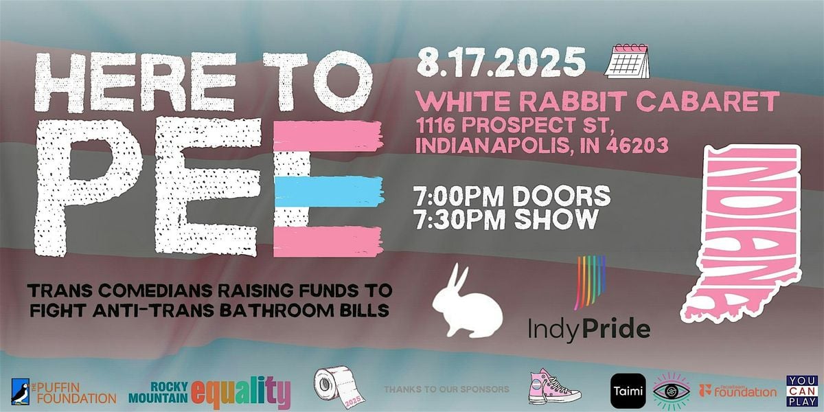 Here to Pee: Comedy Tour featuring Ren Q. Dawe and friends, 17 August | Event in Indianapolis | AllEvents