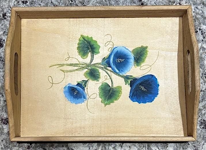 Morning Glory Tole Painted Wood Tray | Cheryl Bielli, instructor, 3 June | Event in Gloversville | AllEvents