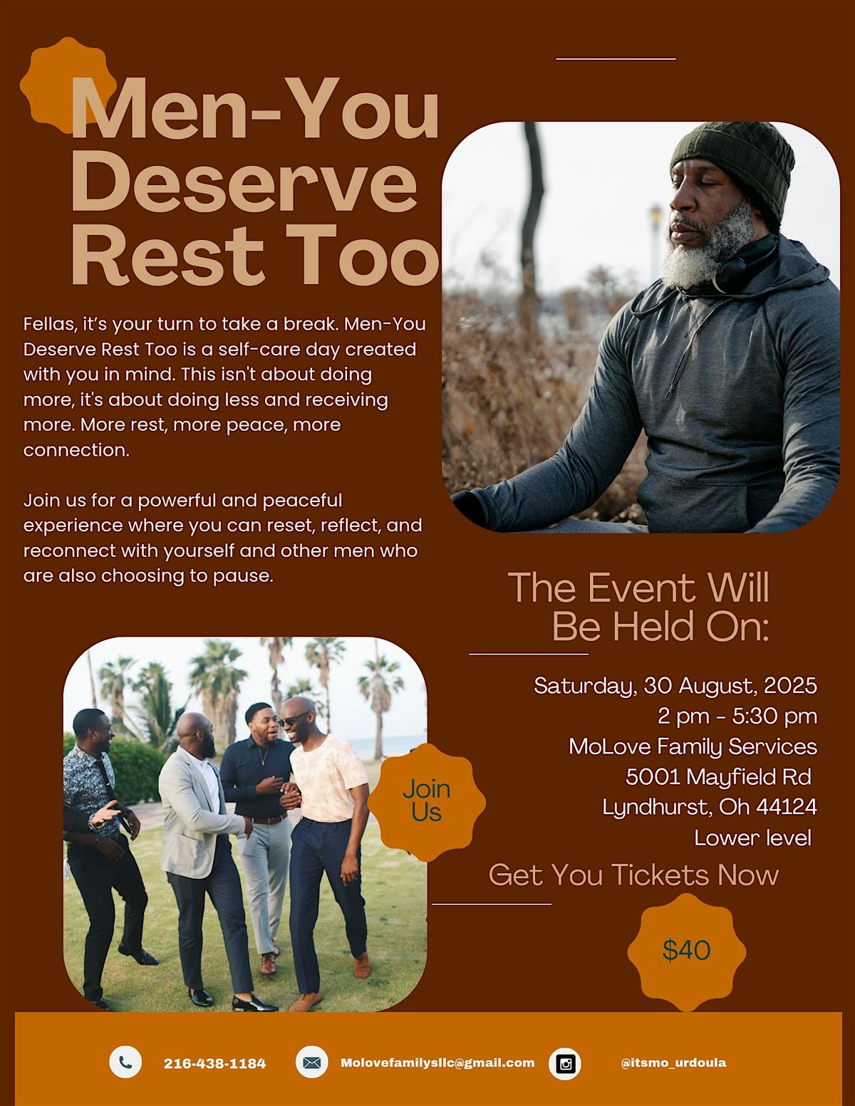 Men Deserve Rest Too, 30 August | Event in Lyndhurst | AllEvents
