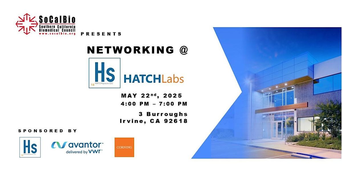 SOCALBIO Networking Mixer in Irvine, 22 May | Event in Irvine | AllEvents
