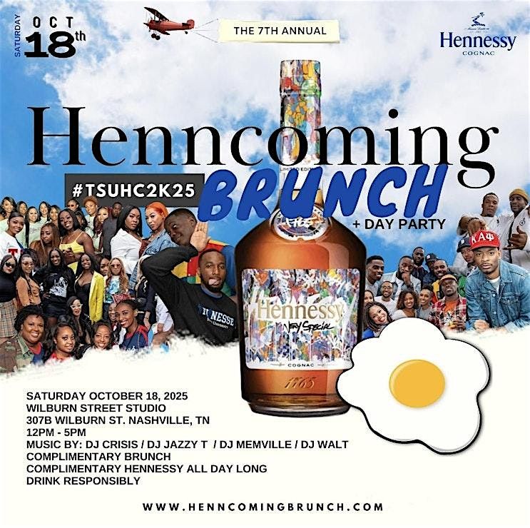 7th Annual TSU {HENN:coming Brunch} Sponsored By Hennessy #TSUHC2025, 18 October | Event in Nashville | AllEvents