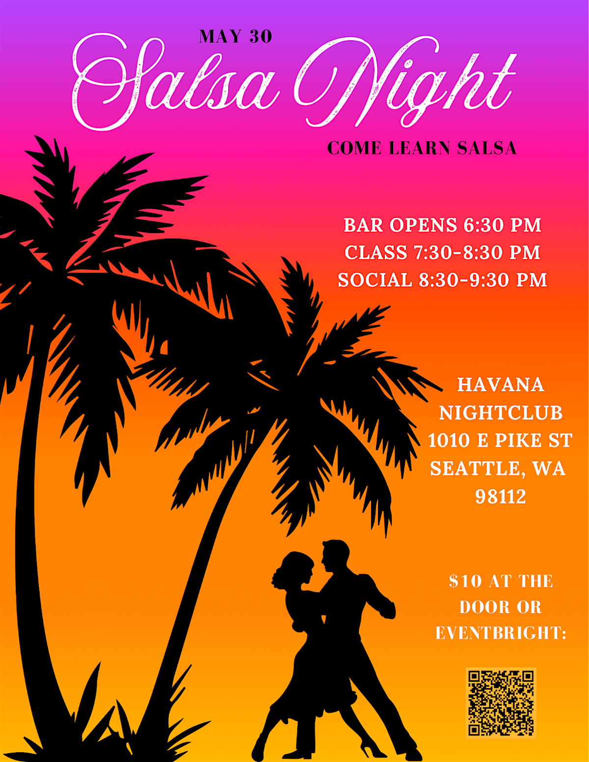 Salsa Social w/Dance Class, 30 May | Event in Seattle | AllEvents