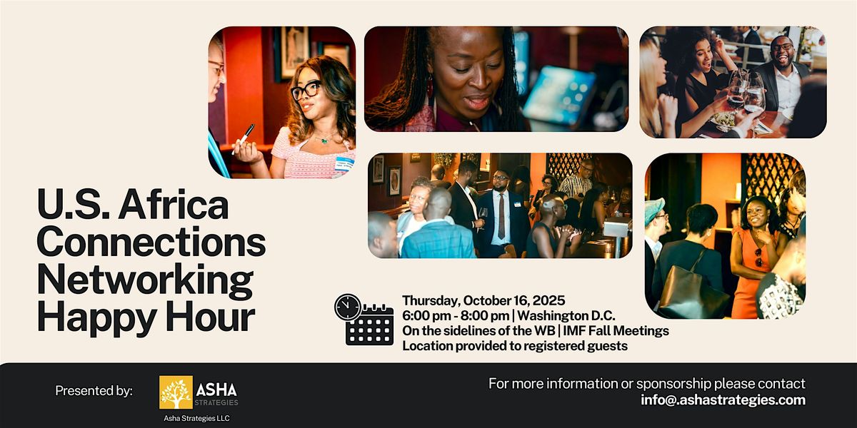 U.S. Africa Connections Networking Mixer| World Bank Fall 2025 Sidelines, 16 October | Event in Washington D.C.
