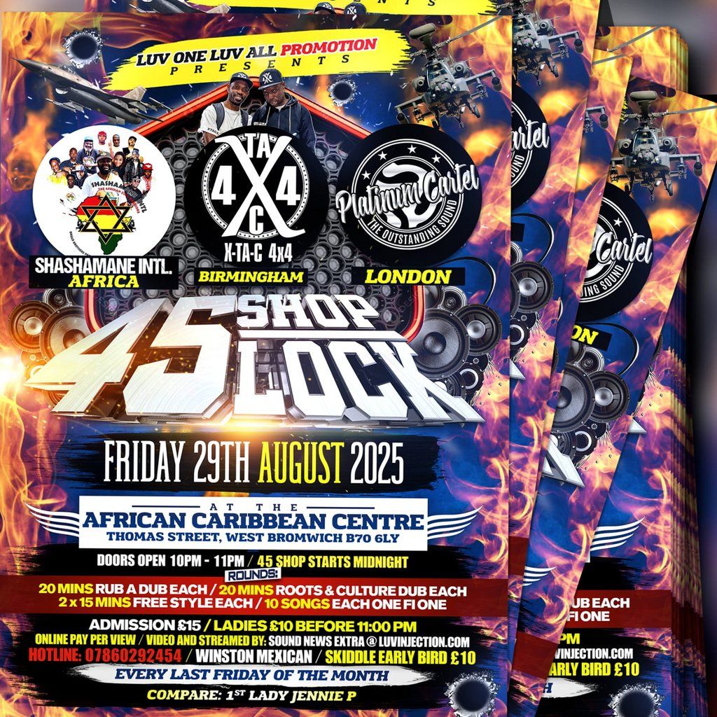 45 SHOP LOCk August 2025 edition, 29 August | Event in West Bromwich | AllEvents