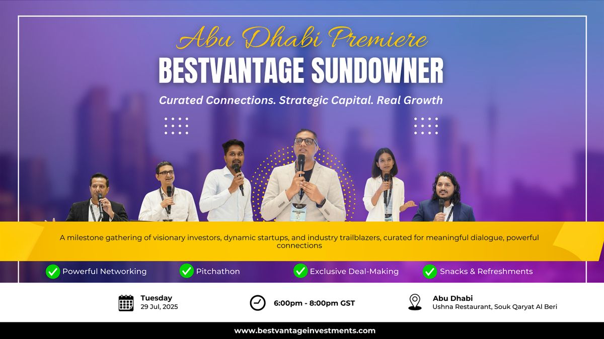 Bestvantage Sundowner – Abu Dhabi, 29 July | Event in Abu Dhabi | AllEvents
