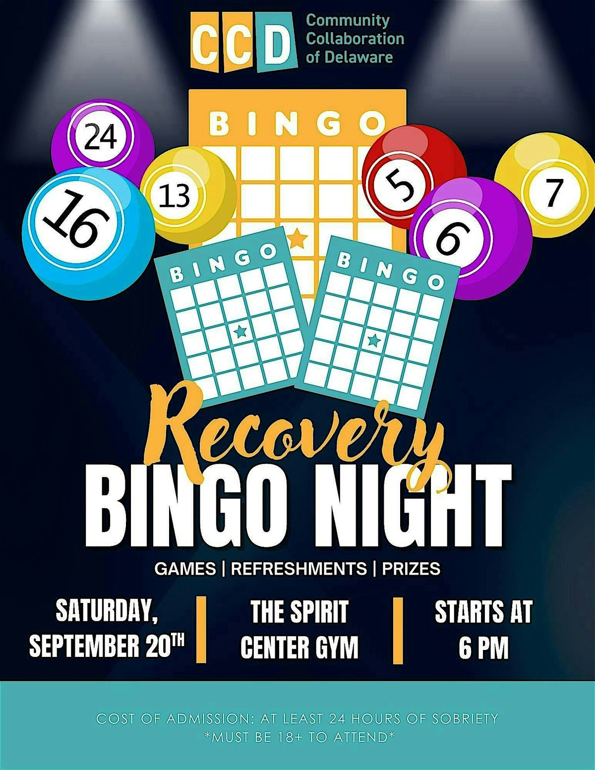 CCD's Second Annual Recovery Bingo Night, 20 September | Event in New Castle | AllEvents