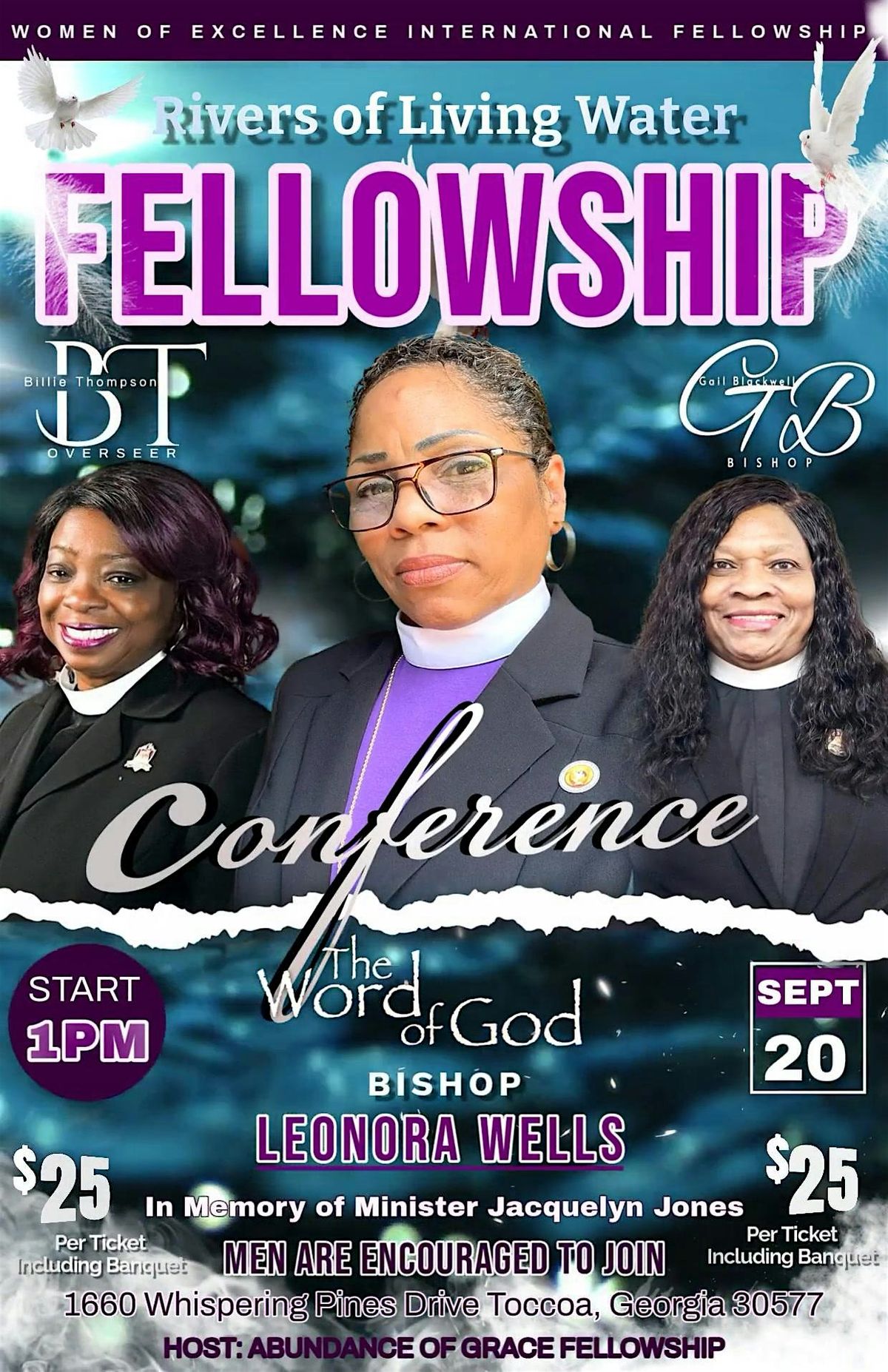 Rivers of Living Water Fellowship Conference, 20 September | Event in Toccoa | AllEvents