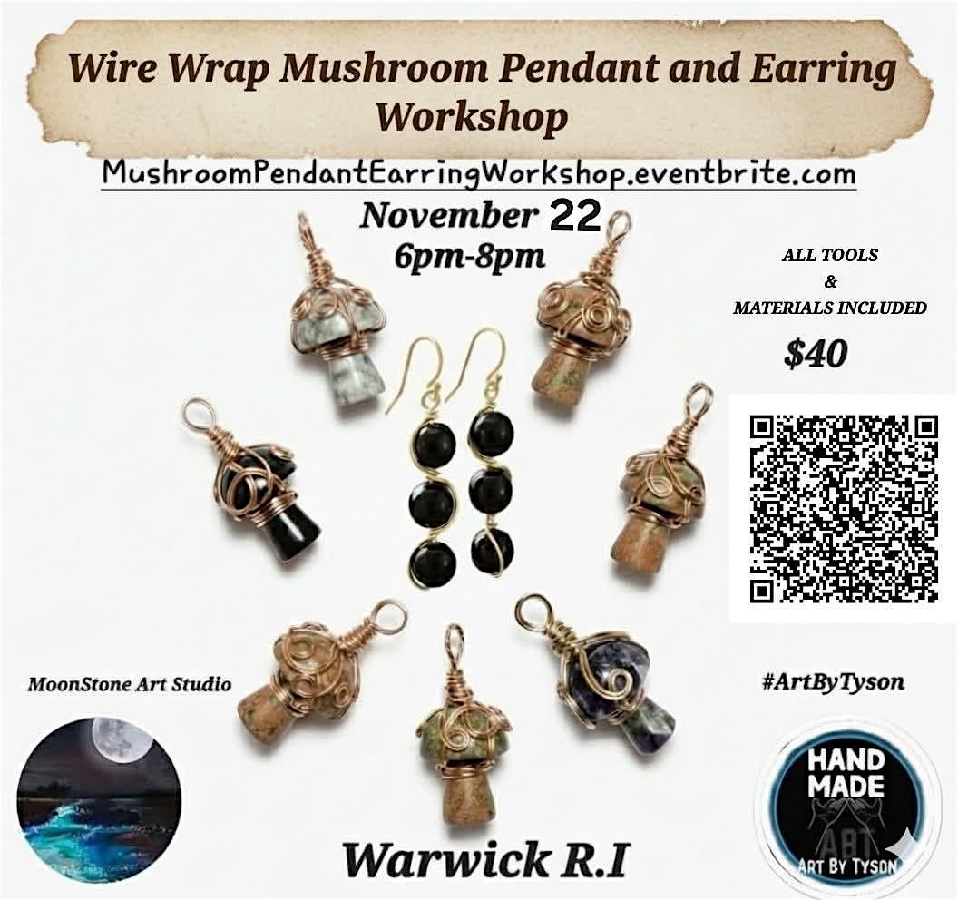 Wire wrapping Mushroom Pendants with matching Earrings workshop | Event in Warwick | AllEvents