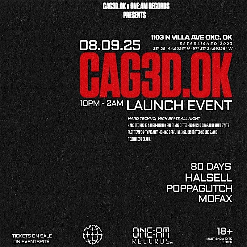CAG3D.OK LAUNCH EVENT, 9 August | Event in Oklahoma City | AllEvents