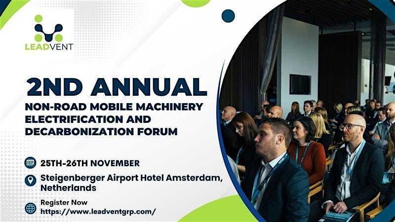 2nd Annual Non-Road Mobile Machinery Electrification and Decarbonization, 25 November | Event in Schiphol