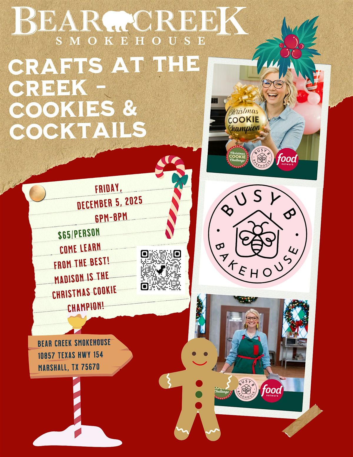 Crafts at the Creek - Cookies & Cocktails, 5 December | Event in Marshall | AllEvents