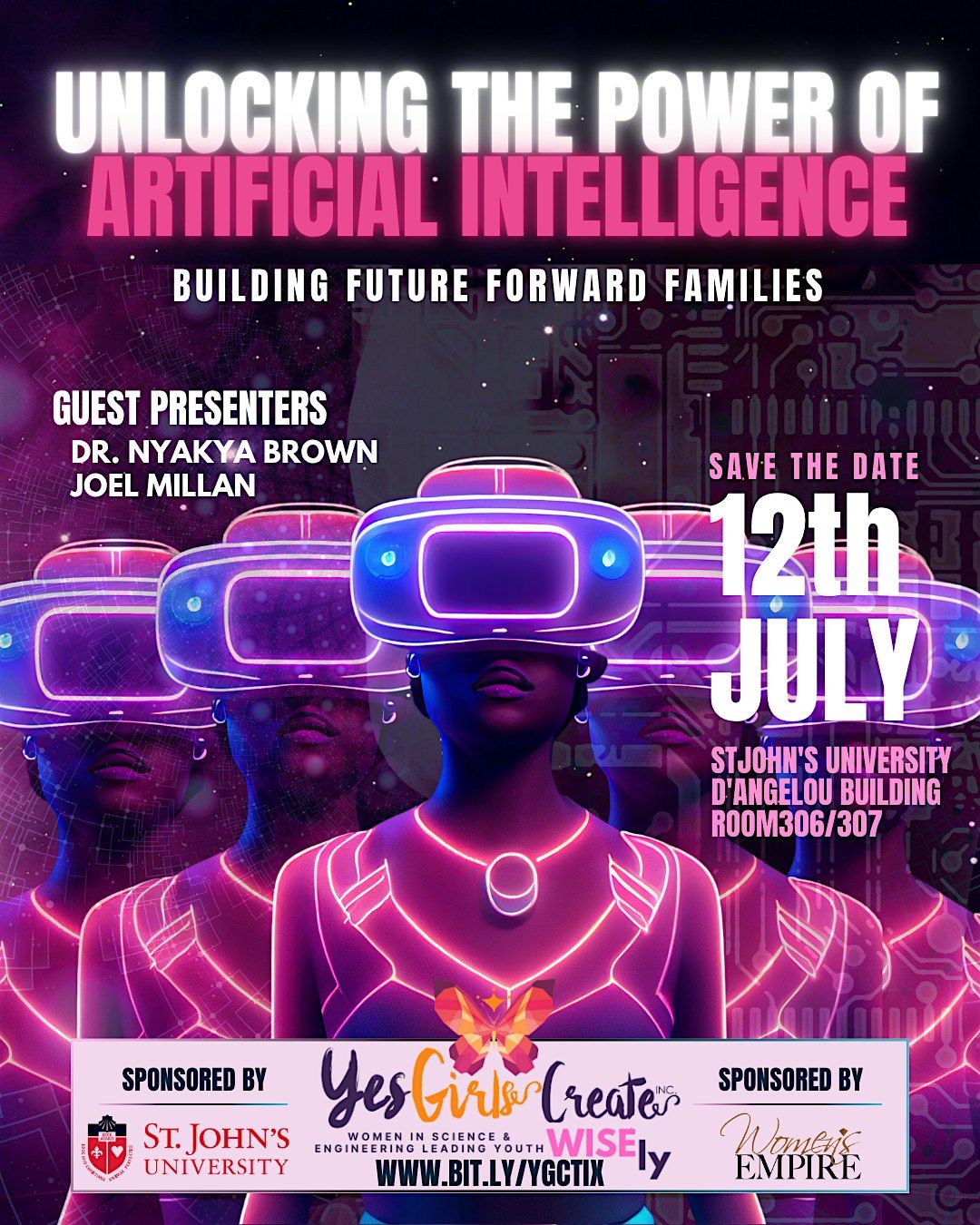 Yes Girls Create Building Future Forward Families with AI, 12 July | Event in Queens | AllEvents