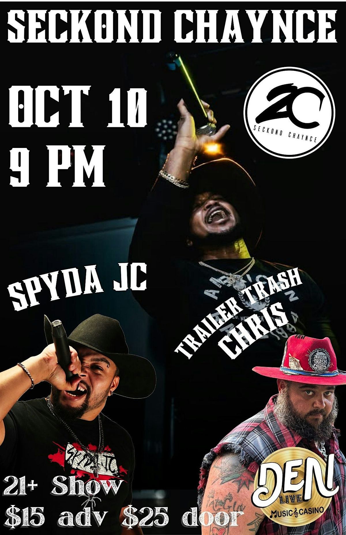 Seckond Chaynce with Spyda JC and Trailer Trash Chris, 10 October | Event in Sioux Falls | AllEvents