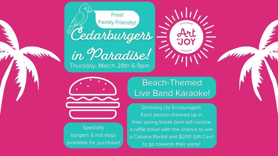Cedarburgers In Paradise Art Of Joy Cedarburg 28 March 2024 AllEvents cedarburgers-in-paradise-art-of-joy-cedarburg-28-march-2024-allevents