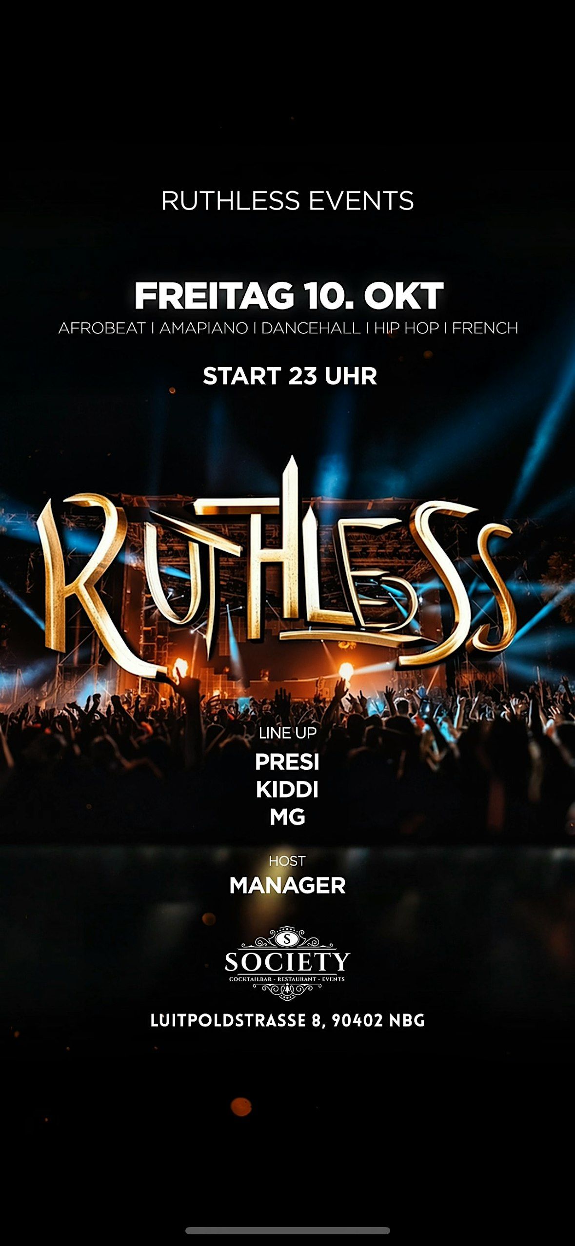 RUTHLESS, 10 October | Event in Nürnberg | AllEvents