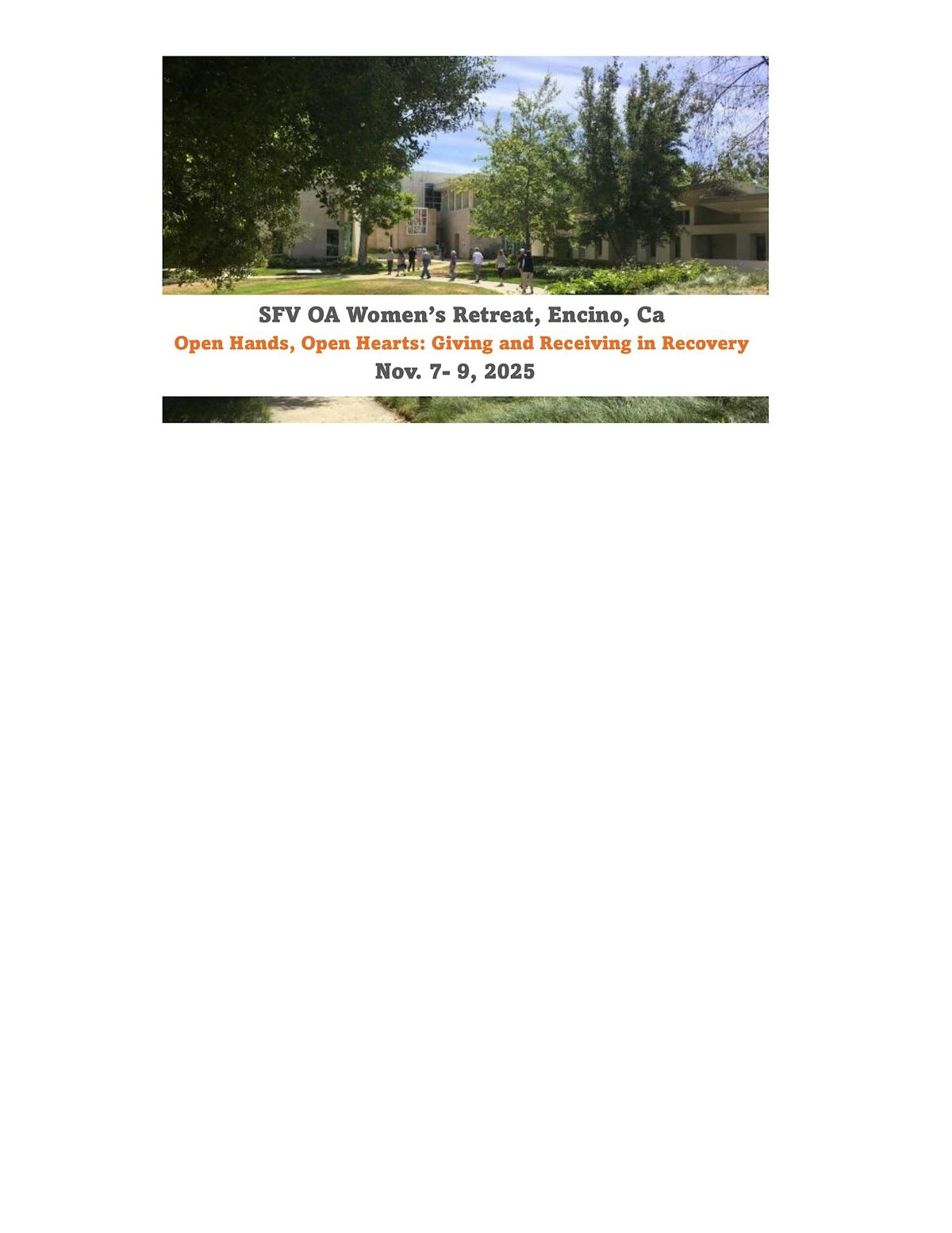 San Fernando Valley Overeaters Anonymous Women's Retreat, 7 November | Event in Los Angeles | AllEvents