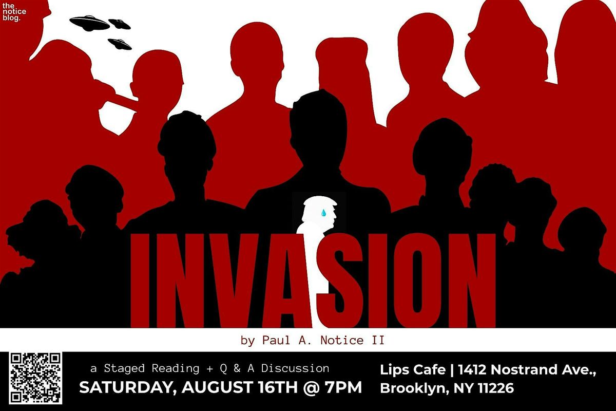 INVASION | Live Stage Reading w/ Q & A, 16 August | Event in Brooklyn | AllEvents