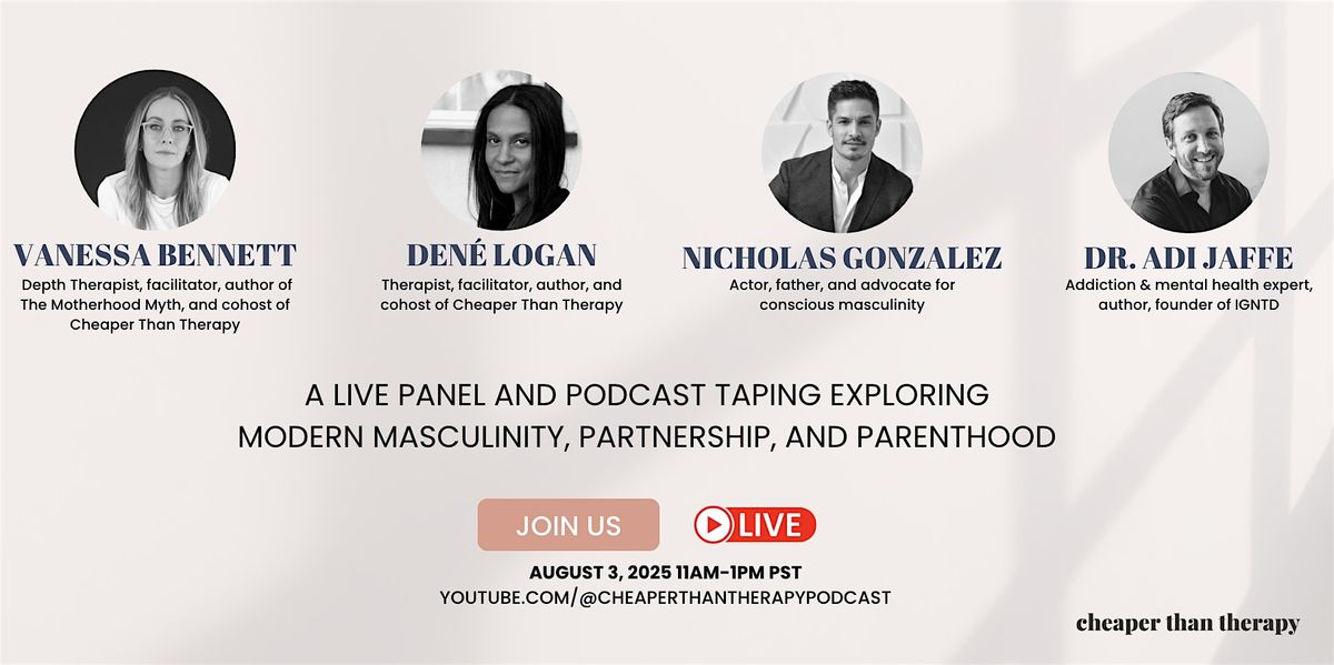 Rewriting the Roles: A Live Conversation on Modern Masculinity, Partnership, 3 August | Event in Pasadena