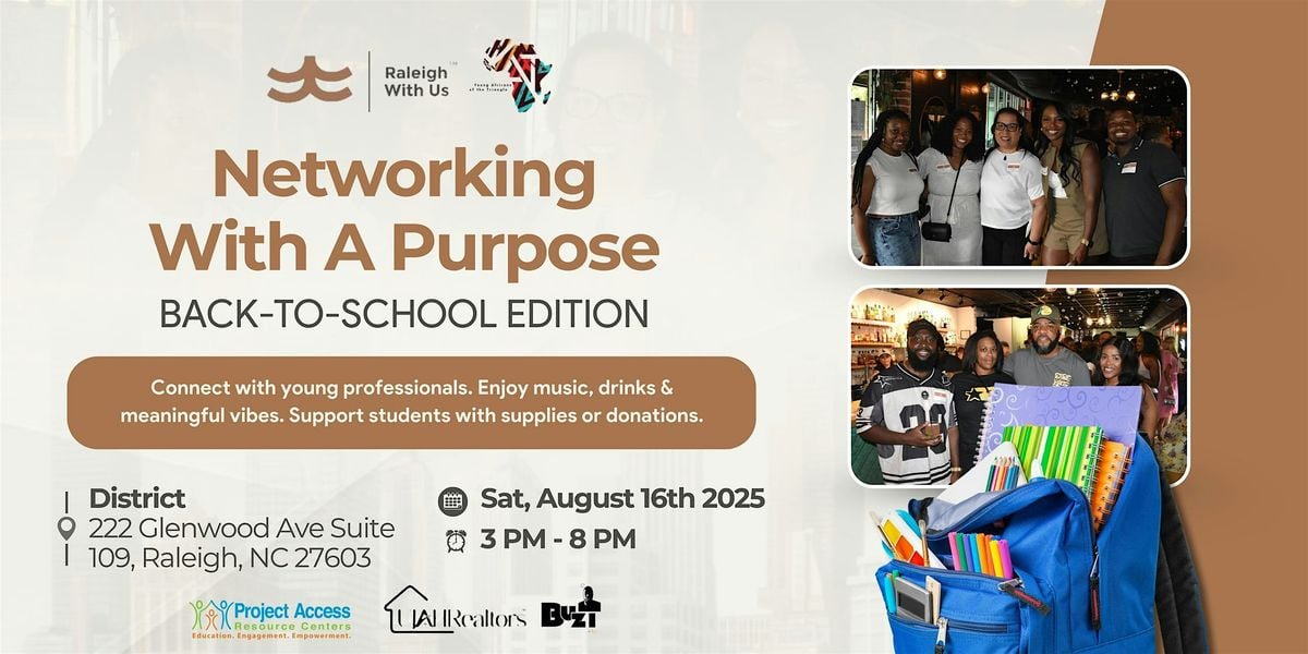 RWU: networking with a purpose. - Back to School Edition, 16 August | Event in Raleigh | AllEvents