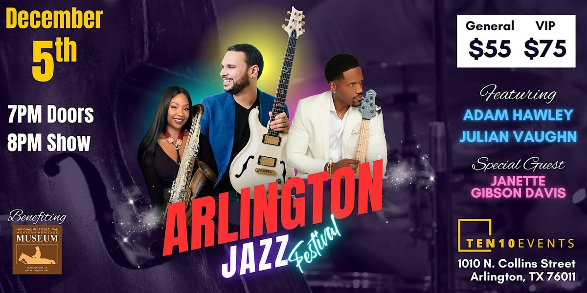 Arlington Jazz Festival feat. Adam Hawley & Julian Vaughn, 5 December | Event in Arlington | AllEvents