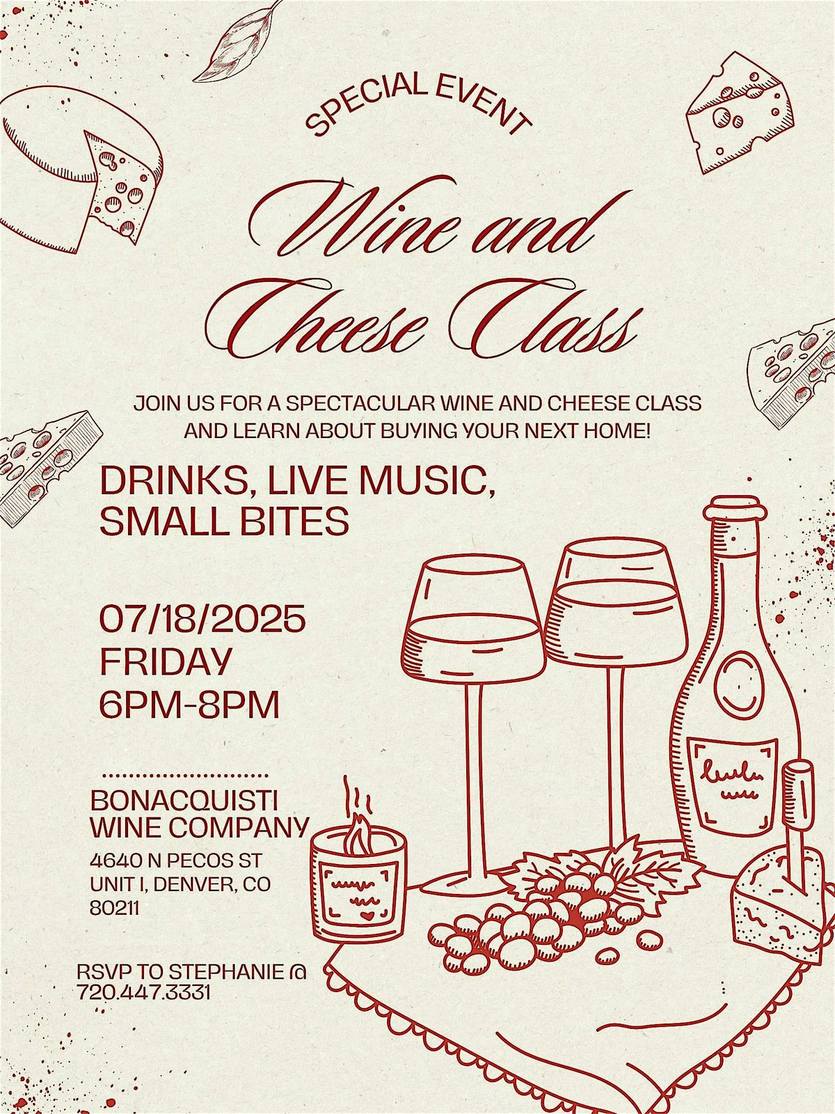 Wine, Cheese & Keys: A Pairing + Homebuyer Class, 18 July | Event in Denver | AllEvents