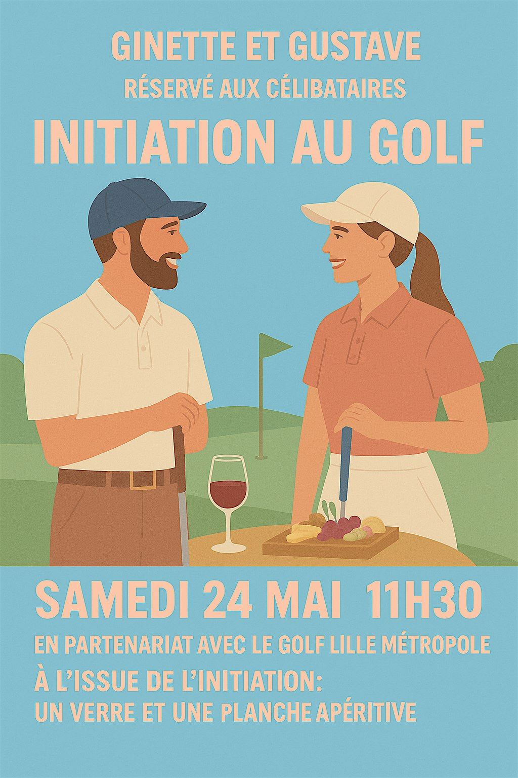 Swing & Meet – Initiation au golf et apéro pour célibataires, 24 May | Event in Ronchin | AllEvents