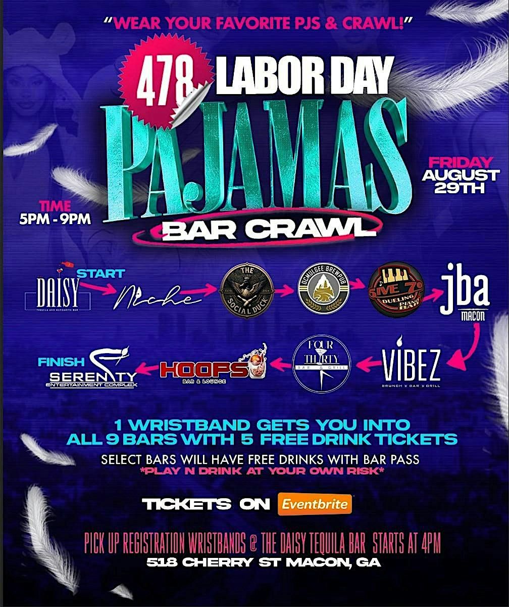 478 Pajama Bar Crawl, 29 August | Event in Macon | AllEvents